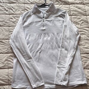 Nike Men's White Quarter-Zip Sweatshirt